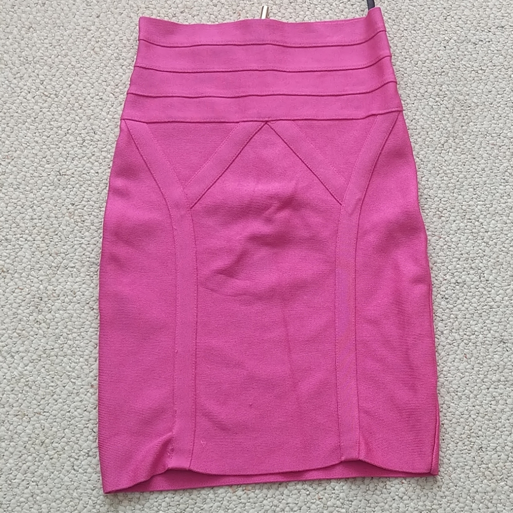Bebe pink bandage skirt